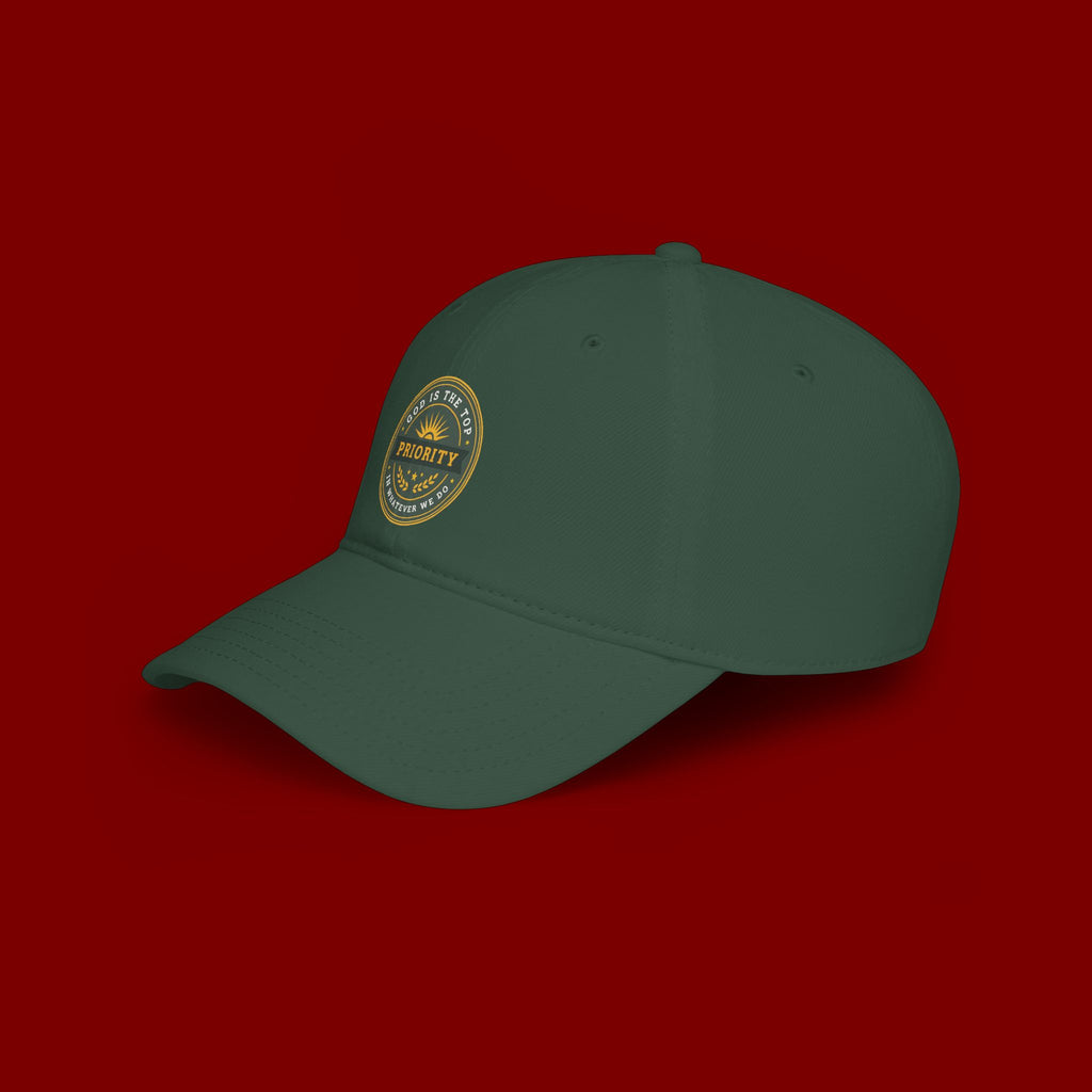 Baseball Cap — "God Is The Top Priority" Emblem Hat