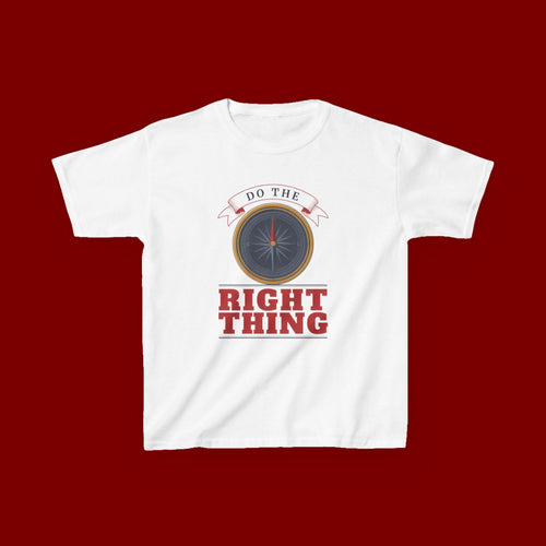Do The Right Thing Kids T‑Shirt — Compass Graphic Moral Encouragement Tee