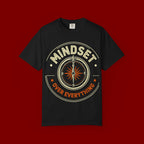 Mindset Over Everything T-Shirt — Positive Vibes Compass Graphic Tee