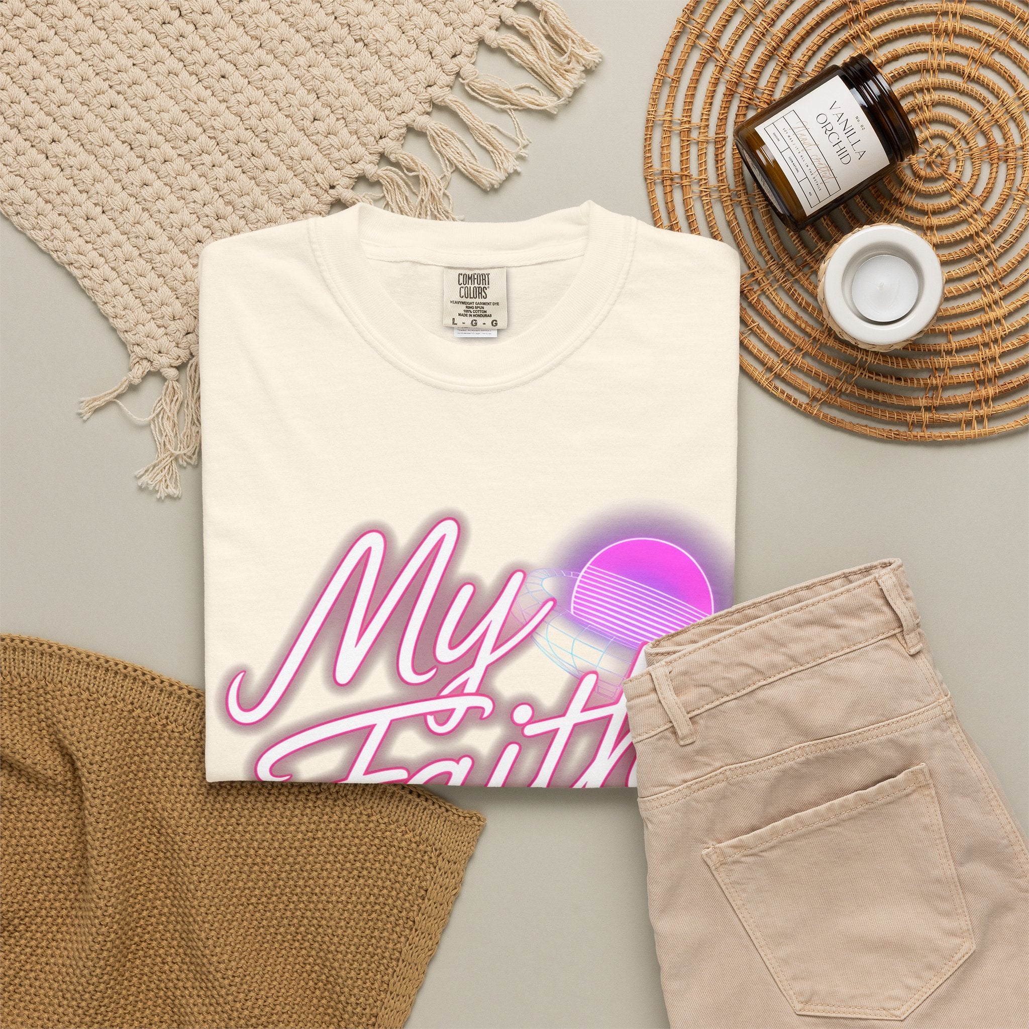 Faith T-Shirt — "My Faith in God Is Solid" Retro Graphic Tee