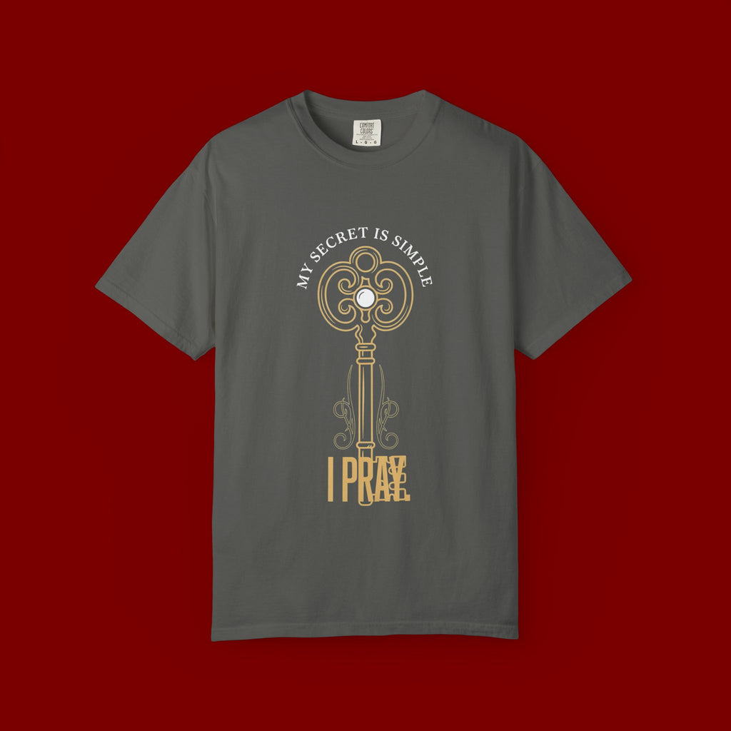 I Prae Key Graphic T-Shirt — 'My Secret Is Simple' Vintage Key Tee