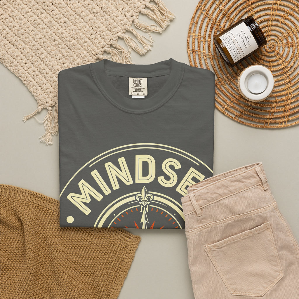 Mindset Over Everything T-Shirt — Positive Vibes Compass Graphic Tee