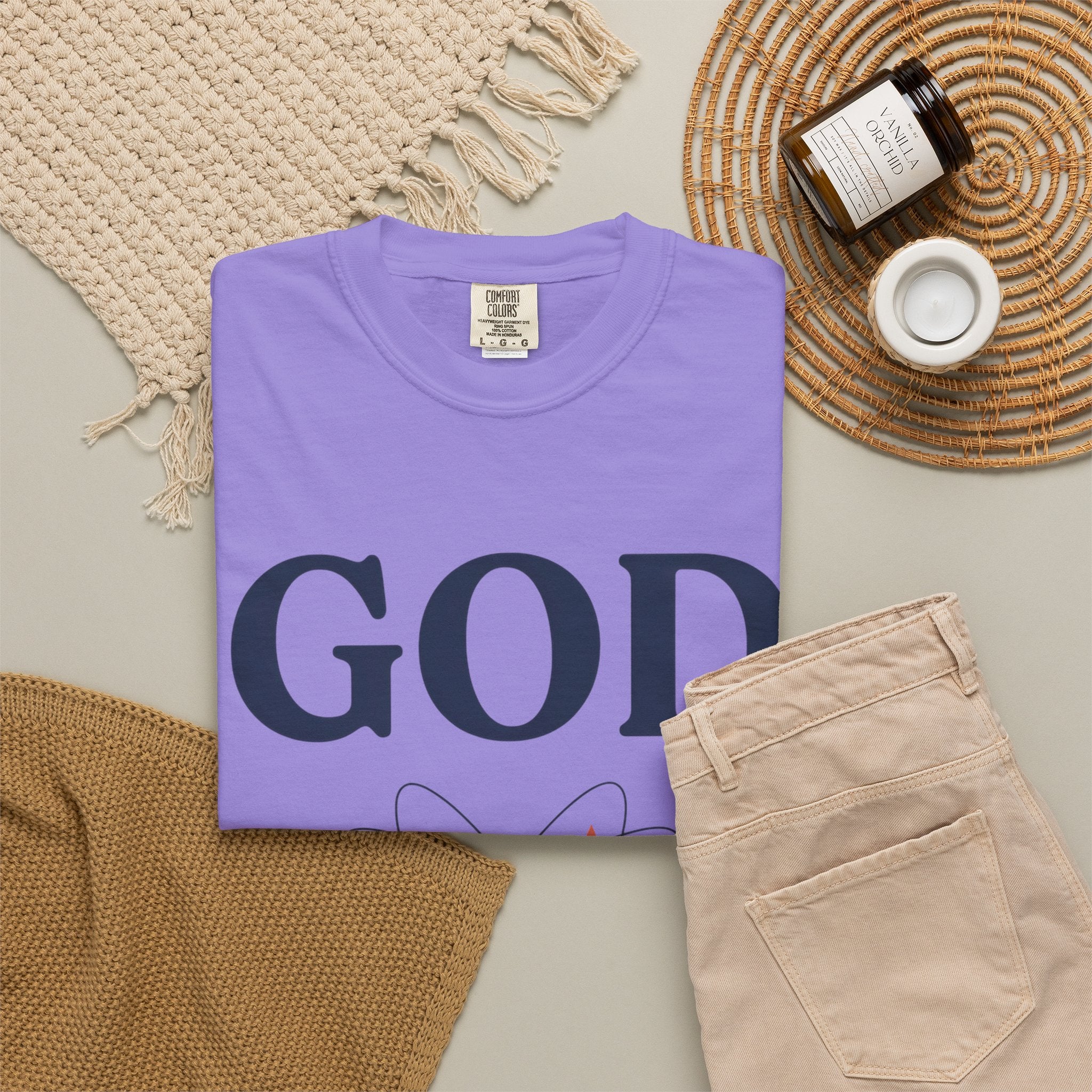 God Above All Things T-Shirt — Faith Graphic Tee with Cosmic Design