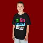 Kids Tee - "Do The Right Thing" Bold Colorblock Graphic