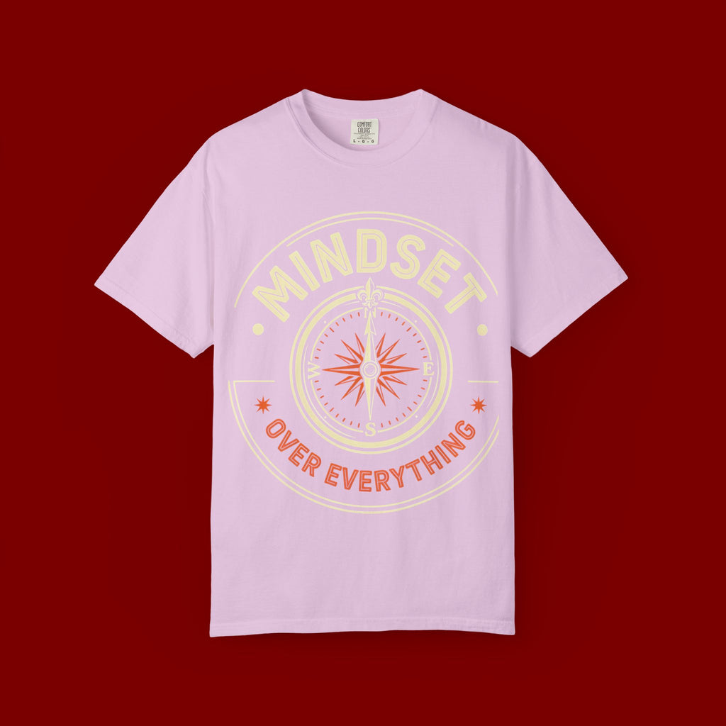 Mindset Over Everything T-Shirt — Positive Vibes Compass Graphic Tee