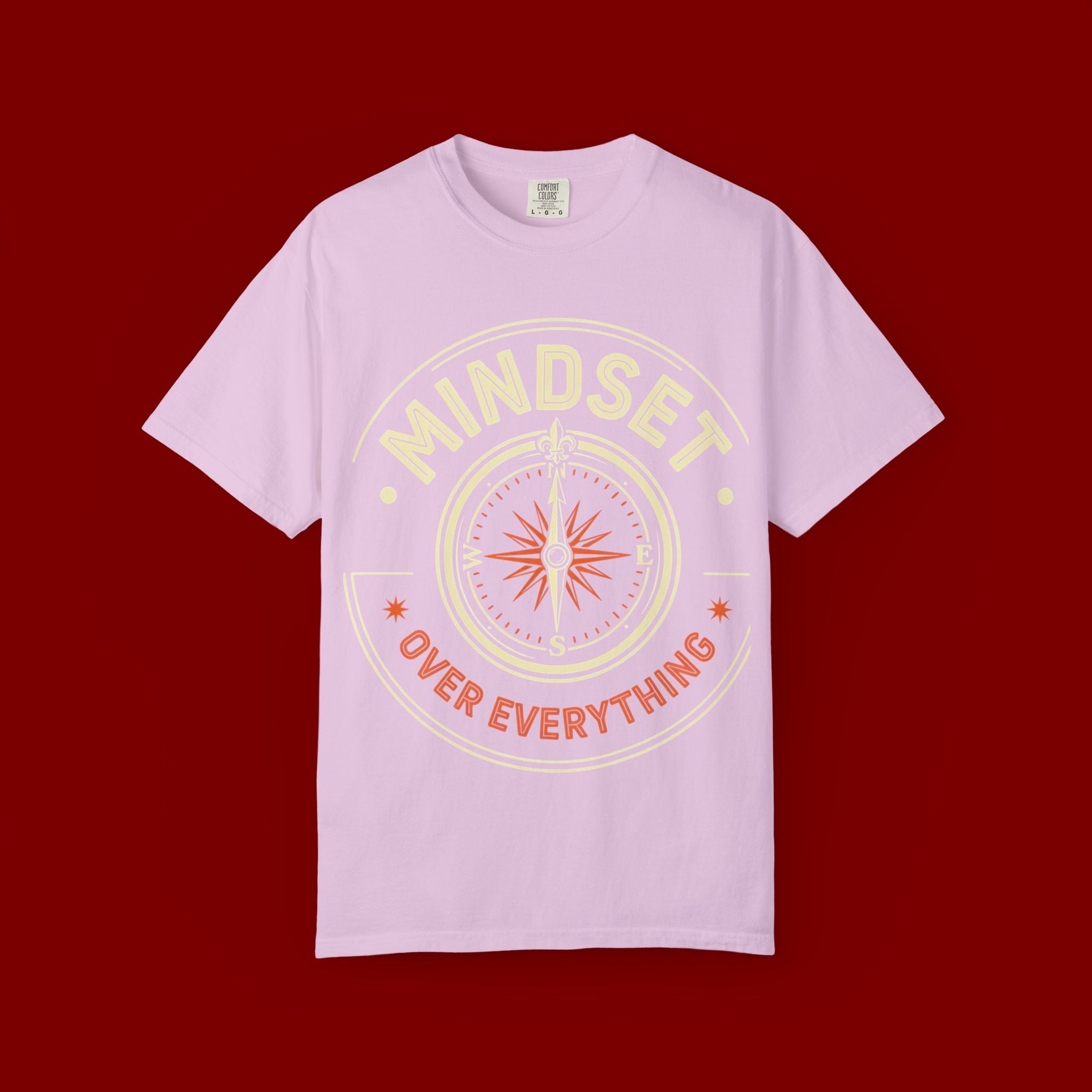 Mindset Over Everything T-Shirt — Positive Vibes Compass Graphic Tee