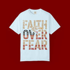 Faith Over Fear T-Shirt — Patriotic Eagle Graphic Tee