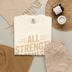 All Strength Comes From God T-Shirt — Christian Faith Graphic Tee