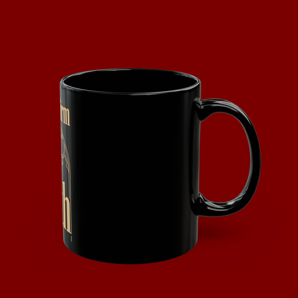 Stand Firm in the Faith Black Mug — Inspirational Christian Coffee Cup (11oz, 15oz)