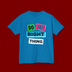 Kids Tee - "Do The Right Thing" Bold Colorblock Graphic
