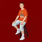 Kids Tee – "Pray & Never Give Up" Inspirational Plant Graphic