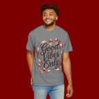 Good Vibes Only T-Shirt — Positive Message Graphic Tee with Ribbon Design