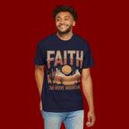 Faith Can Move Mountains T-Shirt — Retro Desert Inspirational Tee