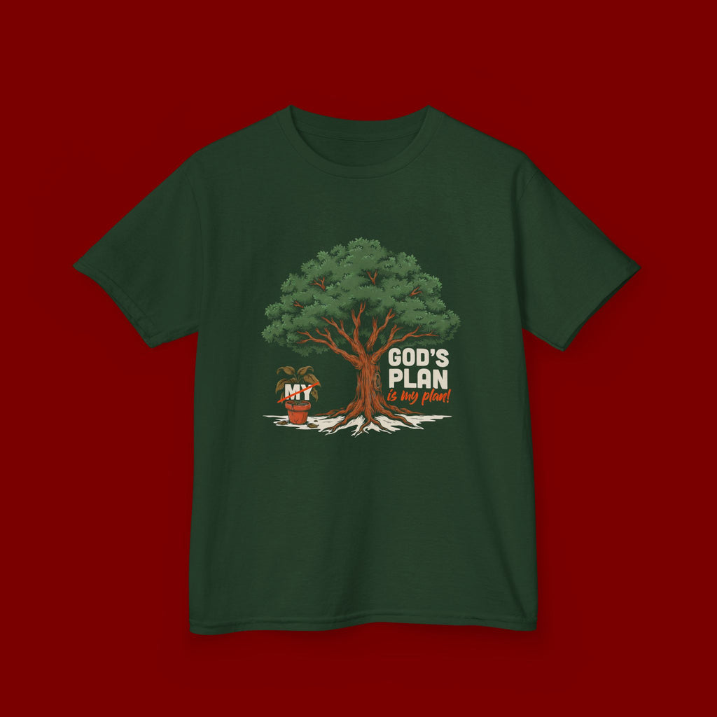 Kids Tee — Cute Tree & Plant Pot Illustration (“Grow Big, Little One”)