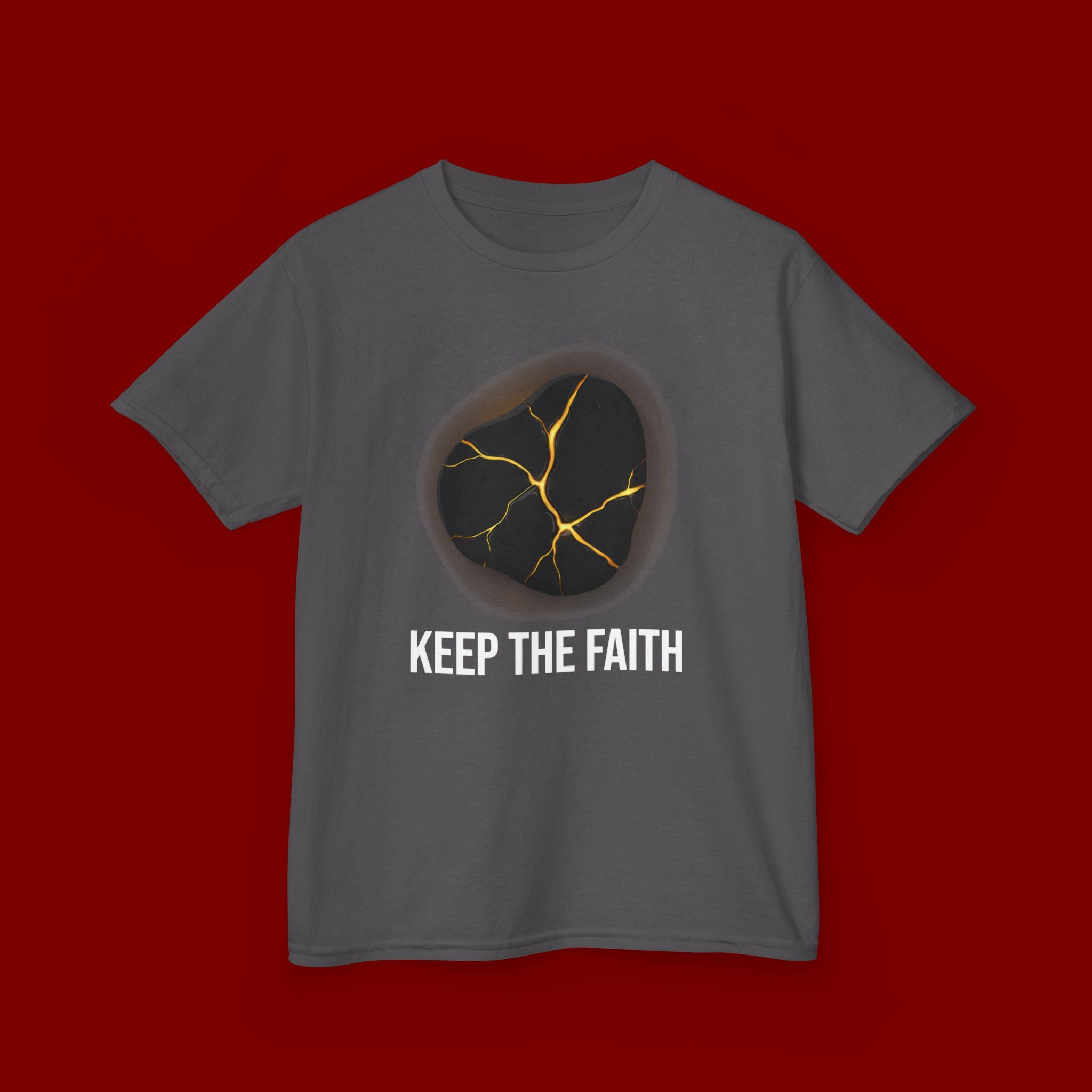 Keep The Faith Kids Tee — Kintsugi Stone Inspirational Children's T-Shirt