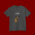 Kids T‑Shirt — 'Put God First' Religious Sprout Graphic Tee (Christian Youth)