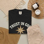 Trust in God Compass T-Shirt — "Trust In God With All Your Heart" Christian Faith Tee
