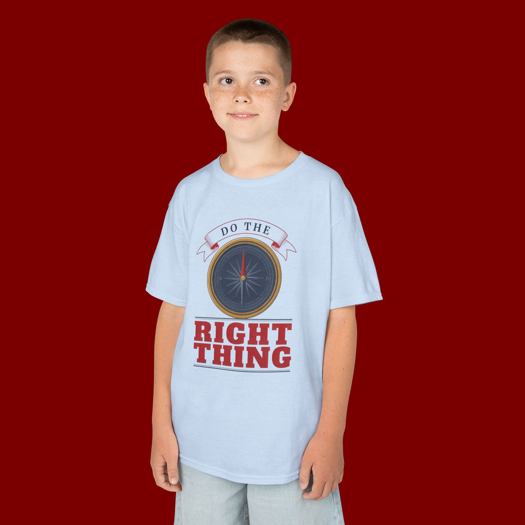 Do The Right Thing Kids T‑Shirt — Compass Graphic Moral Encouragement Tee