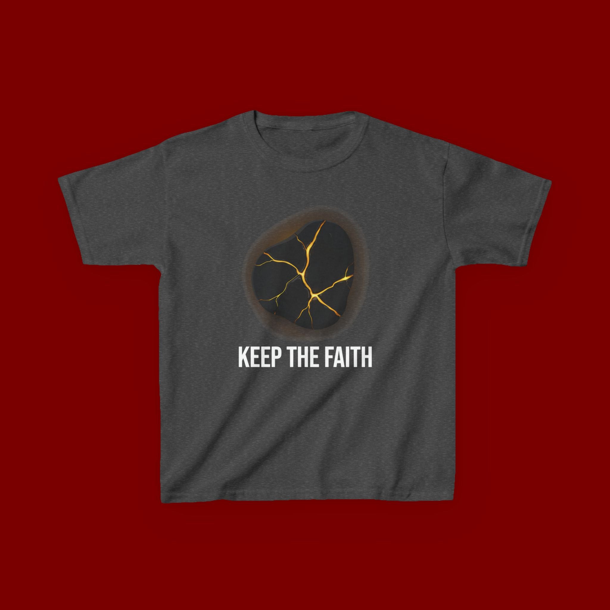 Keep The Faith Kids Tee — Kintsugi Stone Inspirational Children's T-Shirt