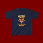 Kids Tee - "Connect to God" WiFi Prayer Graphic Shirt