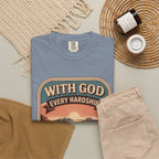 Scripture Comfort T-Shirt — "With God Every Hardship Brings Ease" Christian Faith Tee