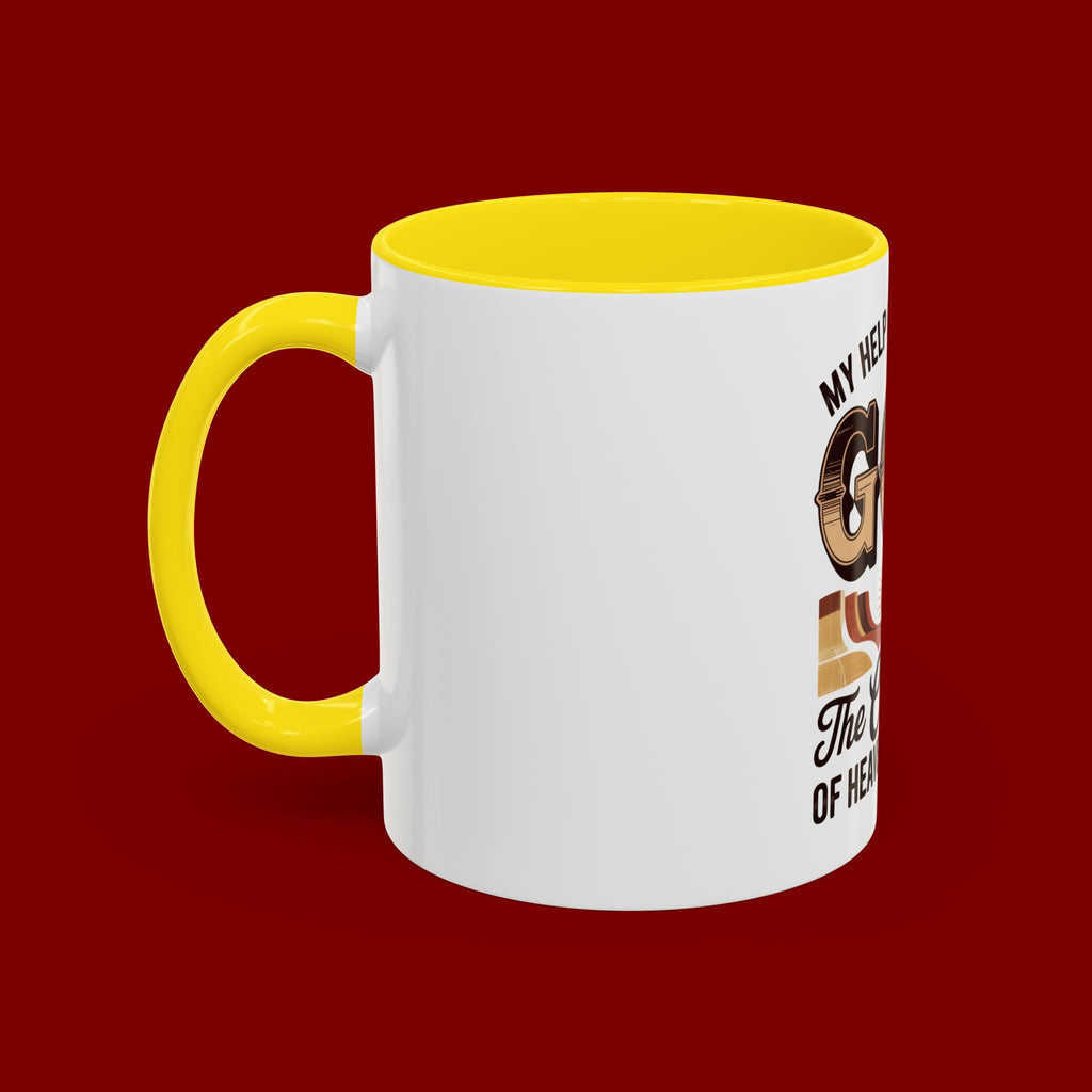 God-Themed Accent Coffee Mug – "My Help Is Only From God, The Creator of Heavens & Earth"