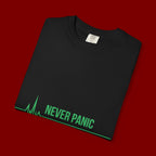 Prayer Tee — "Never Panic Just Pray" Graphic T-Shirt