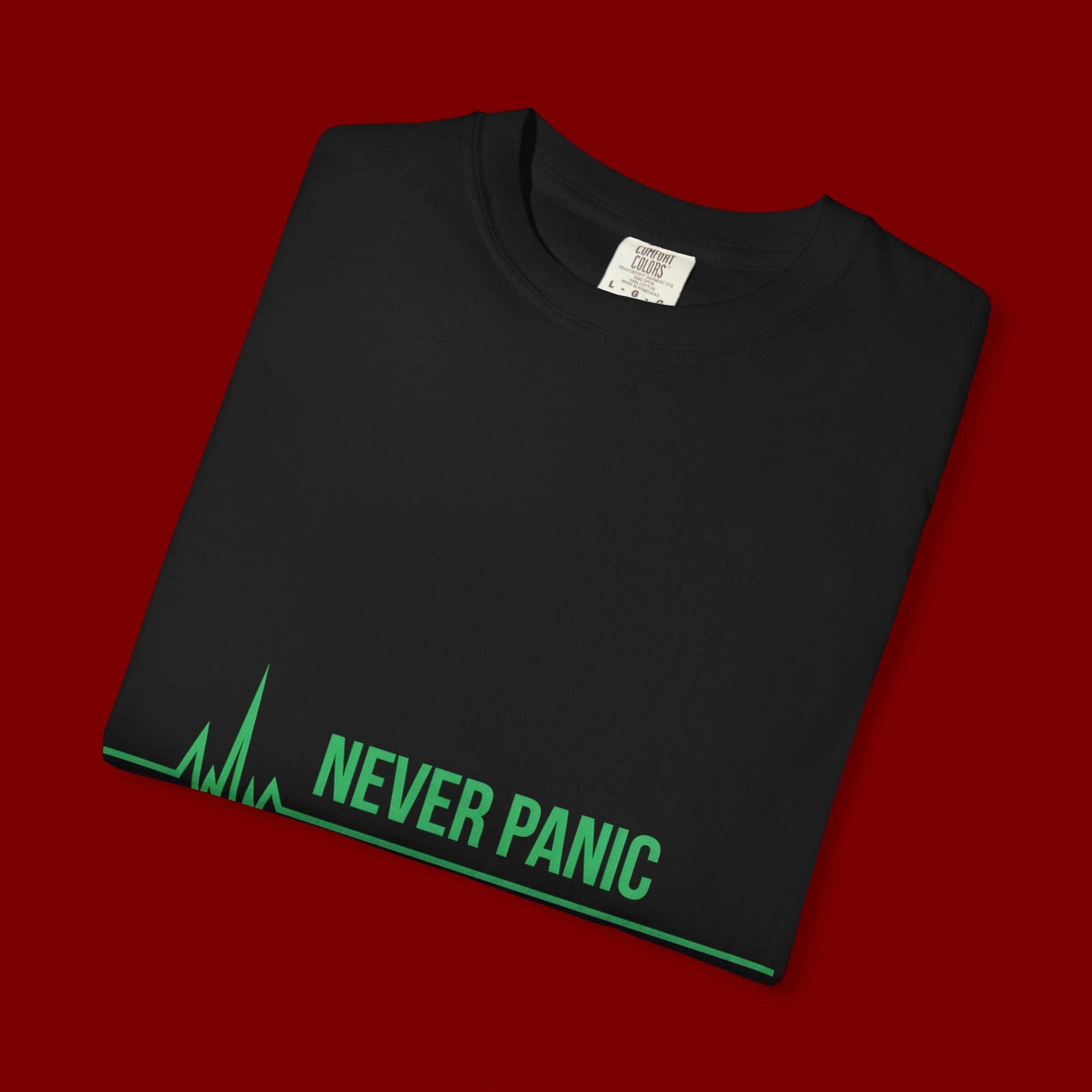 Prayer Tee — "Never Panic Just Pray" Graphic T-Shirt