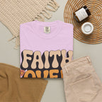 Faith Over Fear T‑Shirt — Retro Floral Inspirational Tee