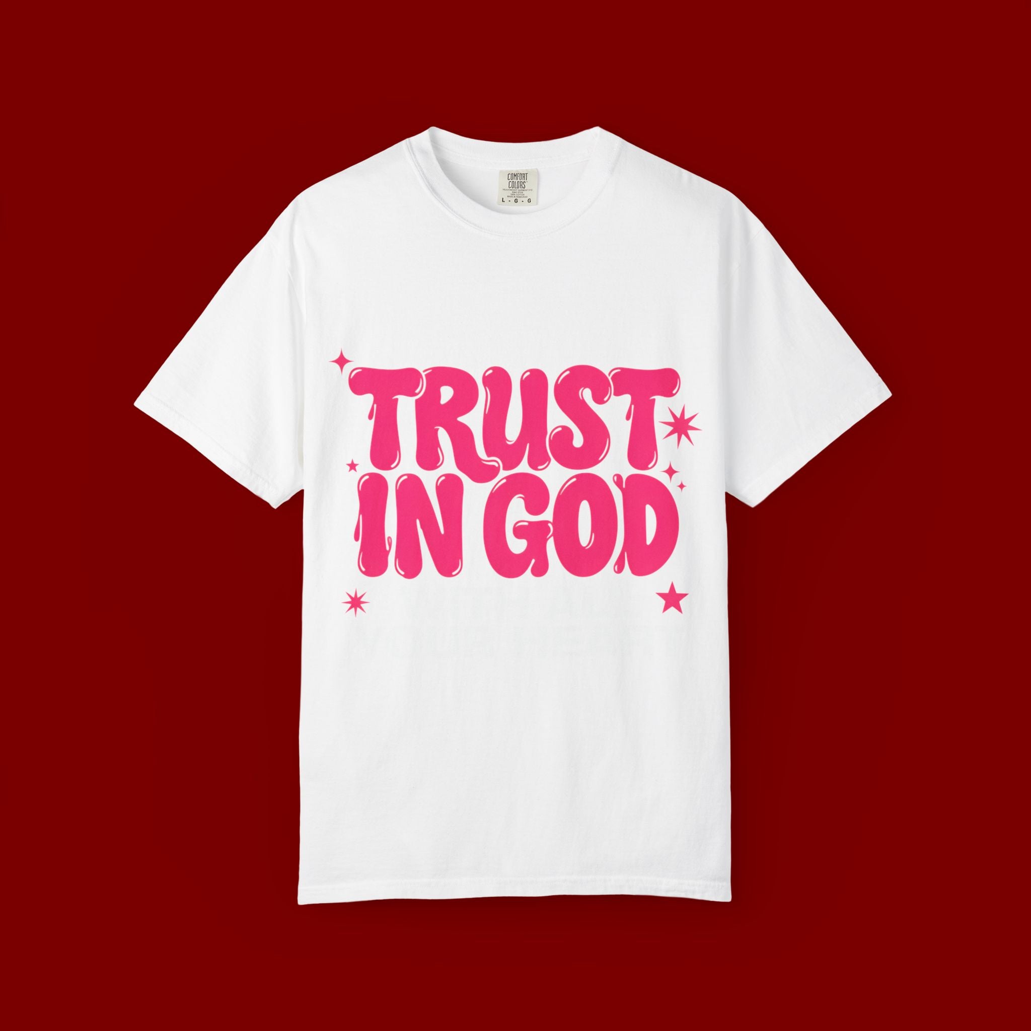Trust in God T-Shirt — Retro Pink Faith Graphic Tee