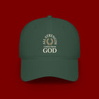 Baseball Cap — "All Strength Comes From God" Embroidered Faith Hat