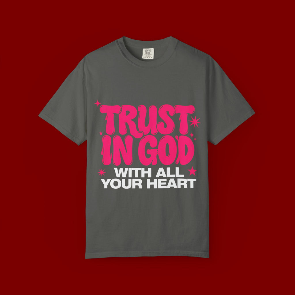 Trust in God T-Shirt — Retro Pink Faith Graphic Tee