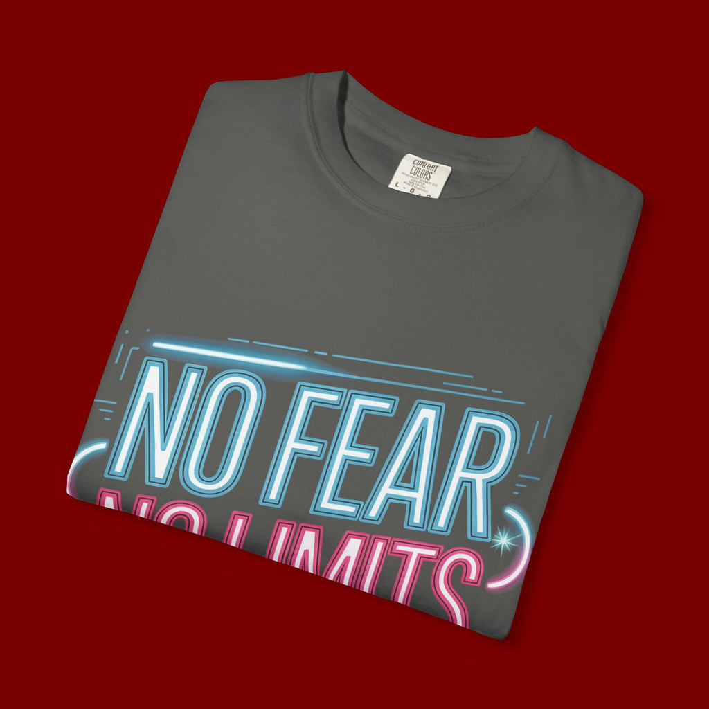 No Fear No Limits No Excuses Neon Graphic T-Shirt