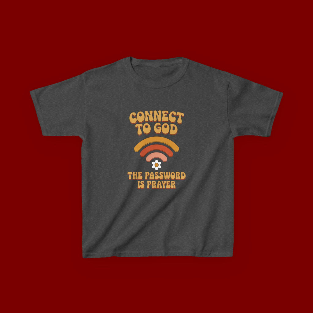 Kids Tee - "Connect to God" WiFi Prayer Graphic Shirt