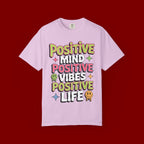 Positive Mind Positive Vibes Positive Life T-Shirt — Retro Smile Graphic Tee
