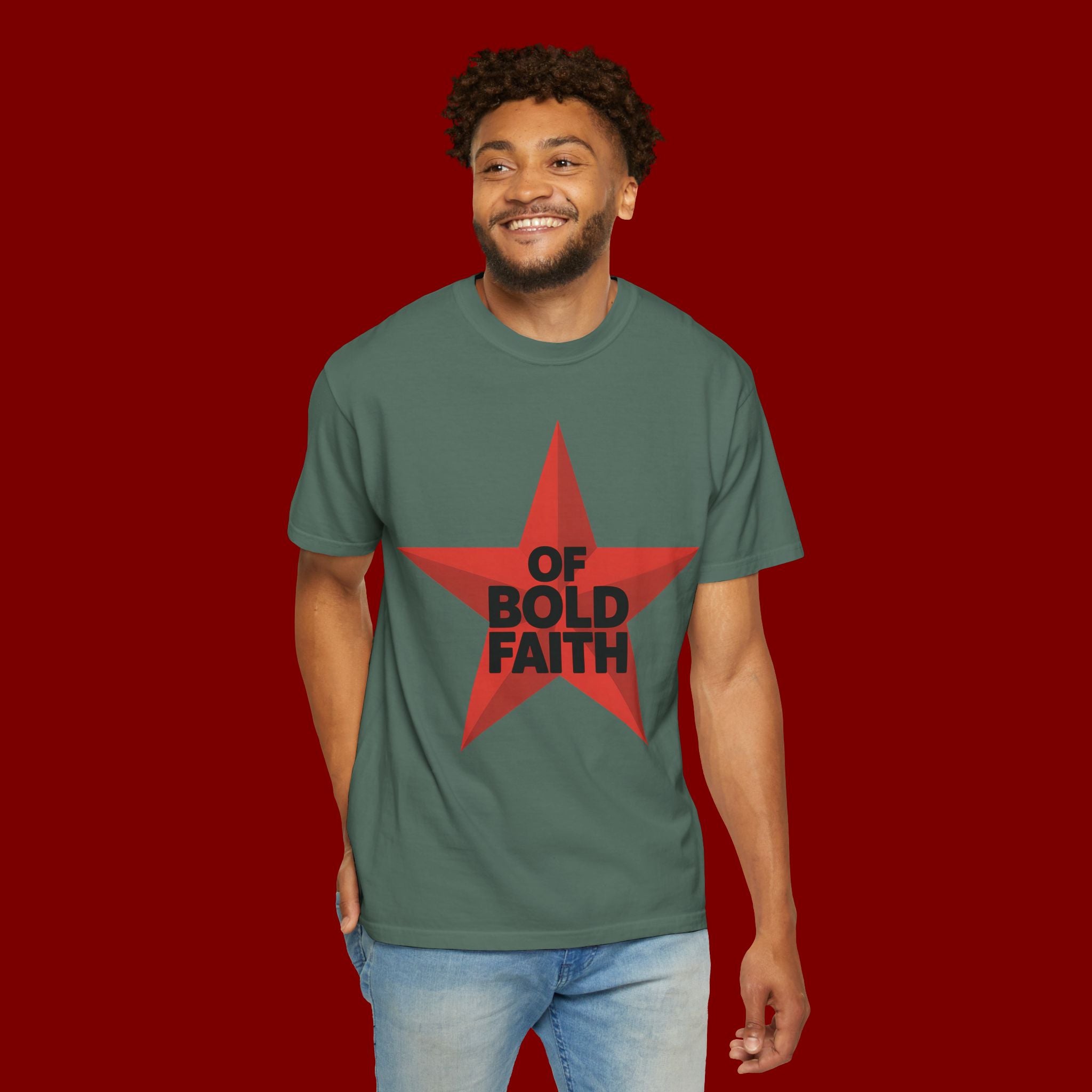 Bold Faith Star T-Shirt — "Of Bold Faith" Graphic Tee