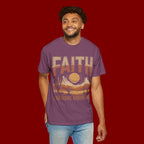 Faith Can Move Mountains T-Shirt — Retro Desert Inspirational Tee