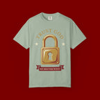 Trust God Lock T-Shirt — Christian Faith Tee “Trust God No Matter What”