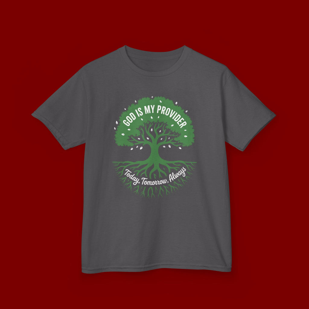 Kids Tee — "God Is My Provider" Tree of Faith Christian Shirt
