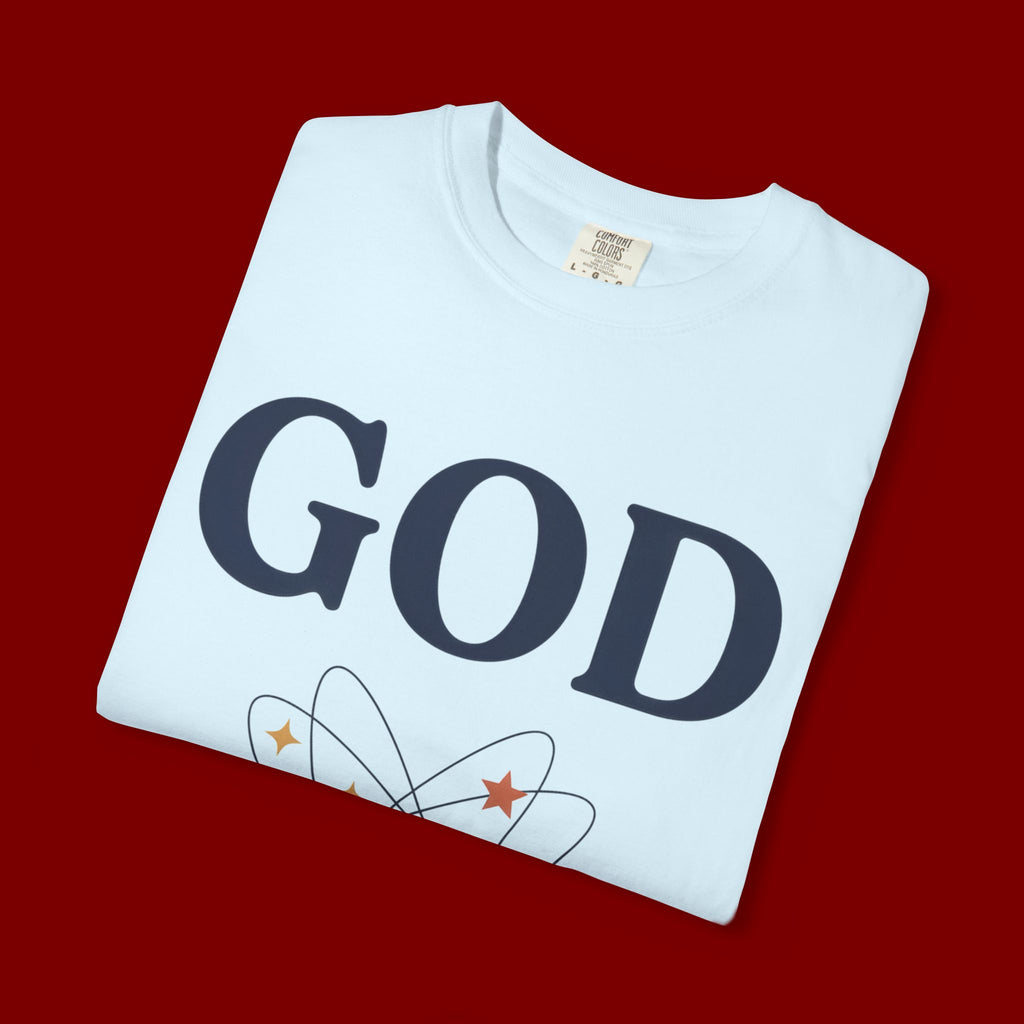 God Above All Things T-Shirt — Faith Graphic Tee with Cosmic Design