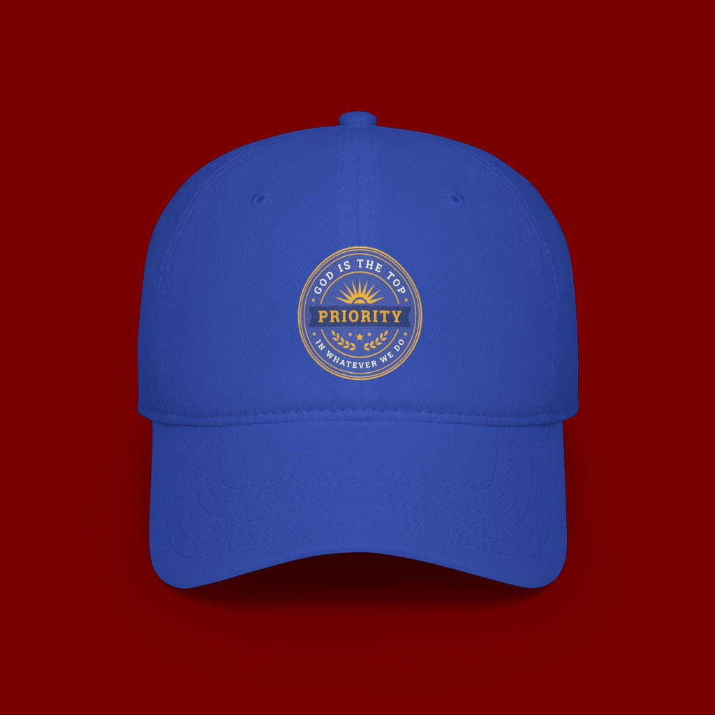 Baseball Cap — "God Is The Top Priority" Emblem Hat