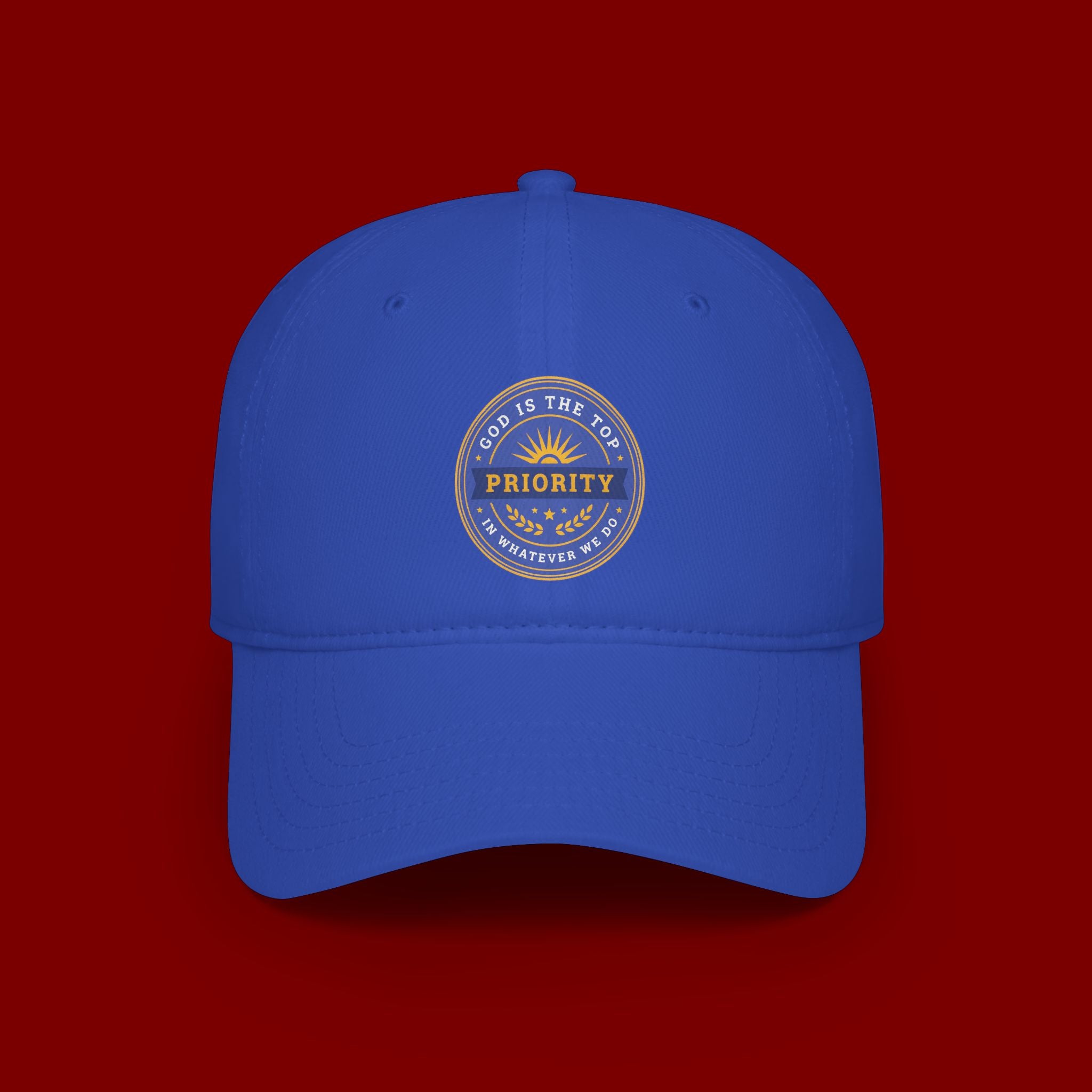 Baseball Cap — "God Is The Top Priority" Emblem Hat