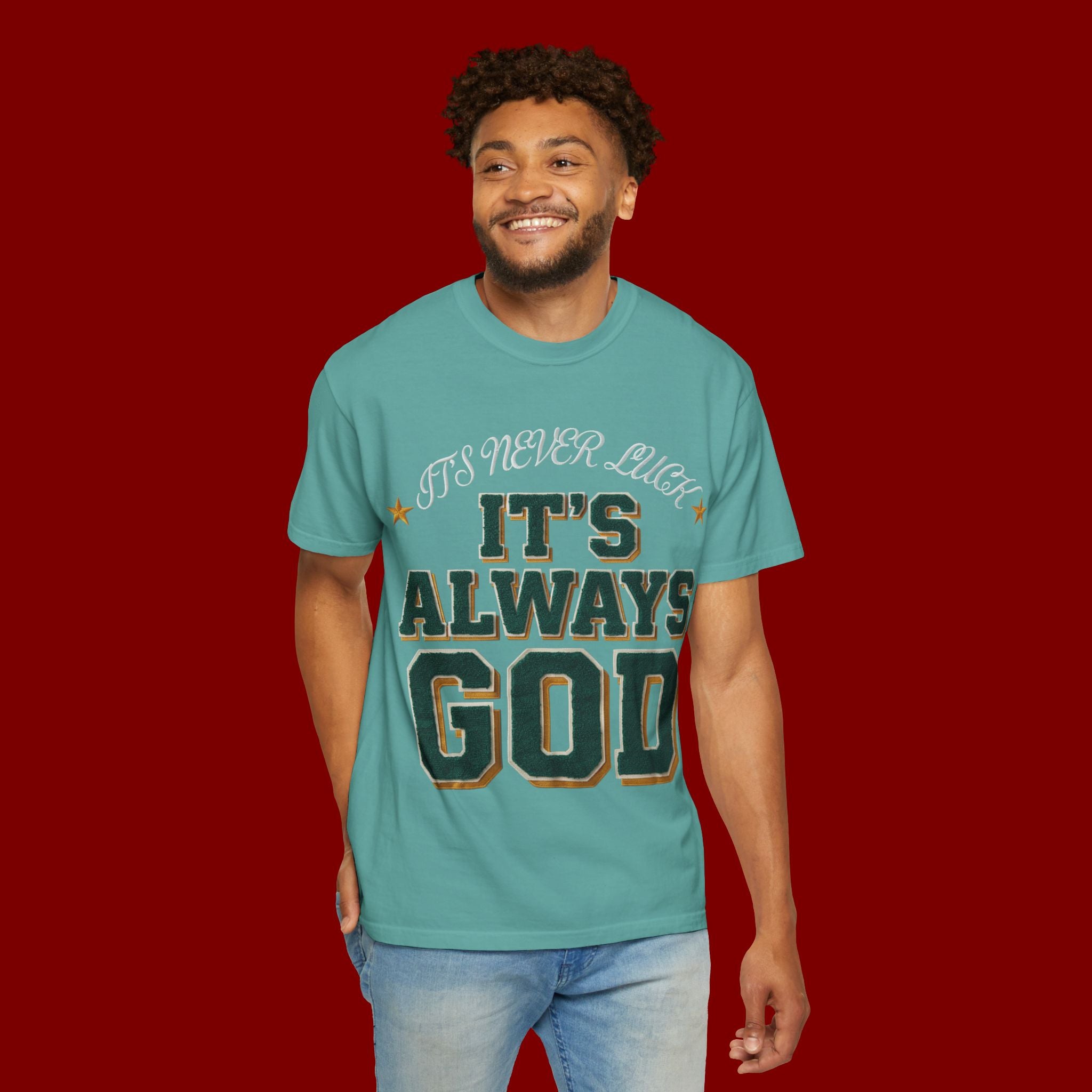 It’s Always God Graphic T-Shirt — Faith-Based Vintage Lettering Tee