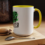 Accent Coffee Mug — "Fueled by Faith Not Fear" Inspirational Ceramic Mug (11/15 oz)