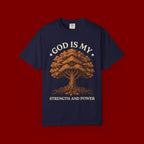 God Is My Strength T-Shirt — Tree Faith Graphic Tee