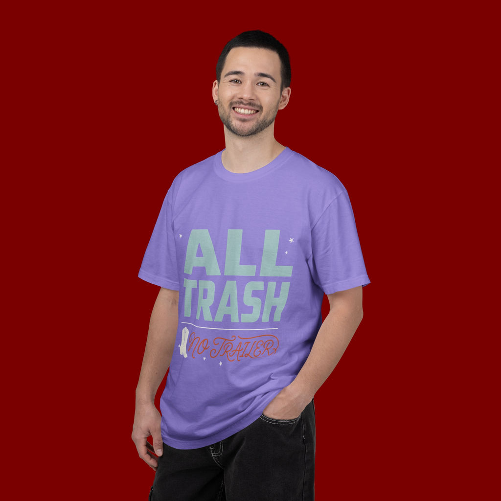 ALL TRASH No Trailer Graphic T-Shirt — Funny Retro Statement Tee