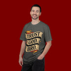 Trust God, Bro T-Shirt — Retro Ribbon Faith Tee
