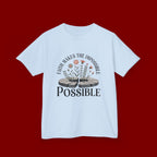 Kids Tee — “Faith Makes the Impossible Possible” Floral Inspirational Shirt
