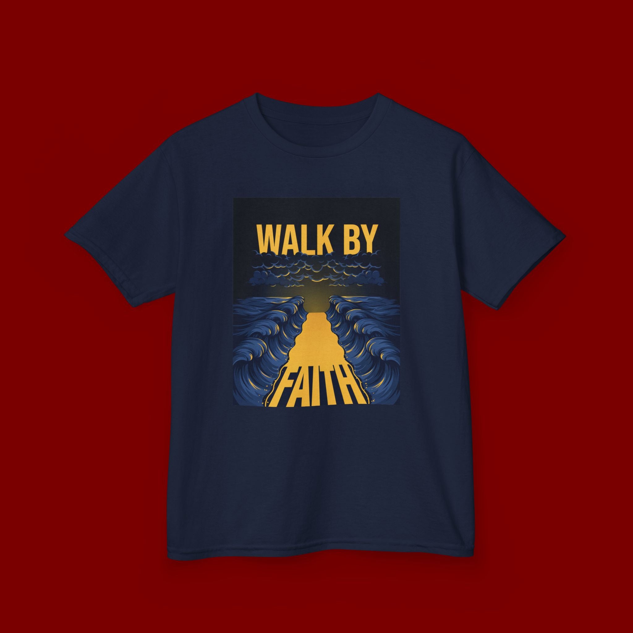 Kids T‑Shirt — "Walk By Faith" Inspirational Graphic Tee for Children