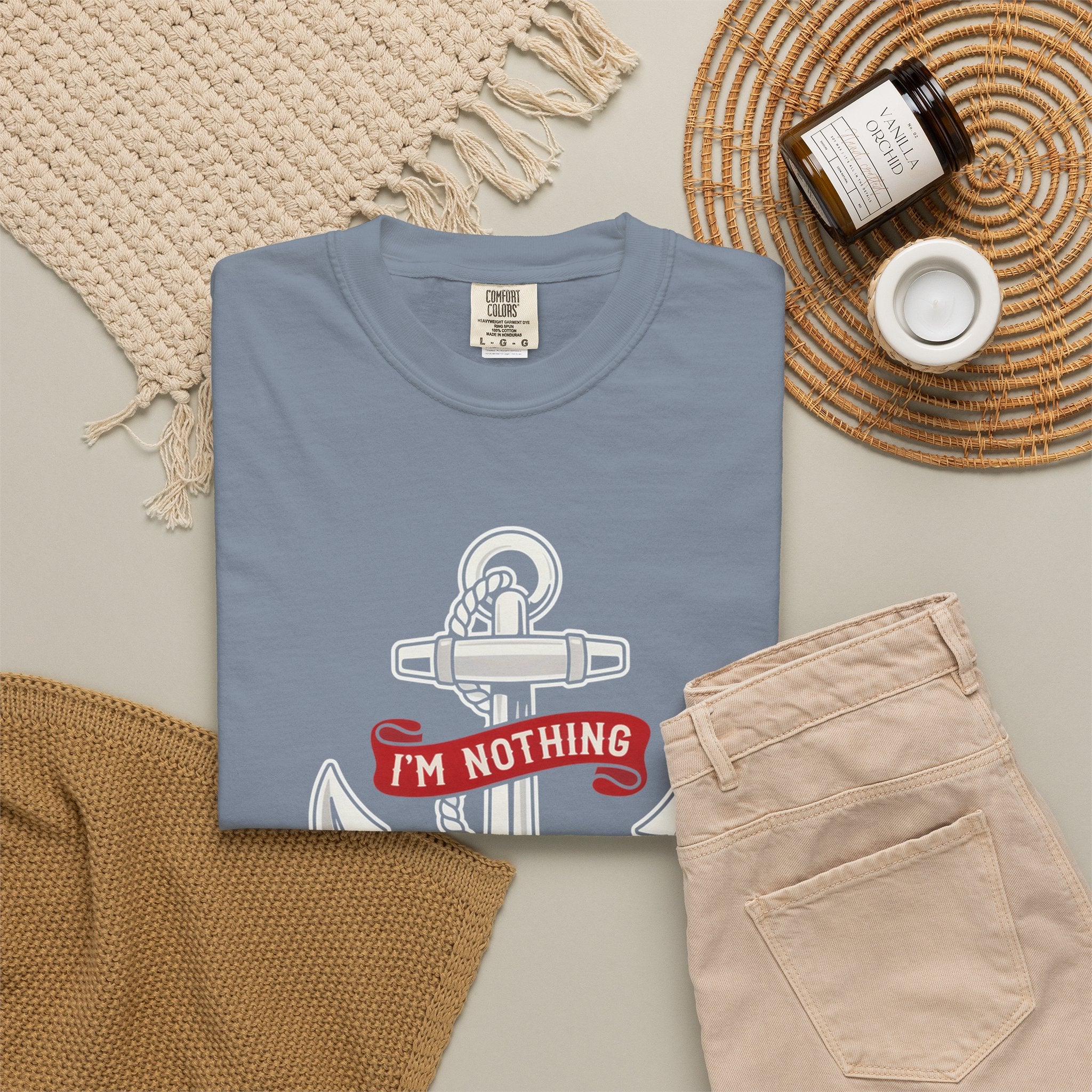Faith Anchor T-Shirt — “I’m Nothing Without God” Christian Tee